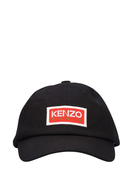 Bavlněný čepice Kenzo Paris černý