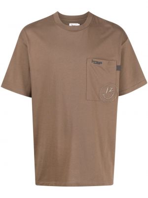 Μπλούζα με σχέδιο με στρογγυλή λαιμόκοψη Izzue καφέ