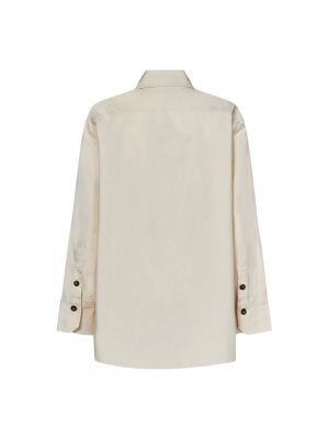 Camisa vaquera de algodón oversized Victoria Beckham blanco