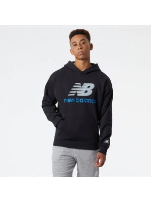 Cord hoodie aus baumwoll New Balance schwarz