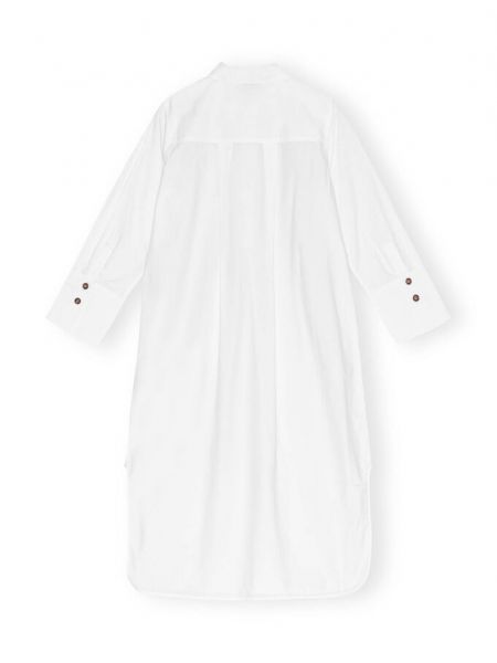 Платье-рубашка Ganni белое