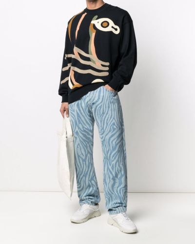 Jersey de punto de tela jersey con rayas de tigre Kenzo negro