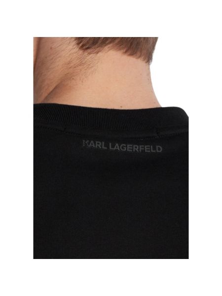 Sudadera con cuello redondo de punto elegante Karl Lagerfeld negro