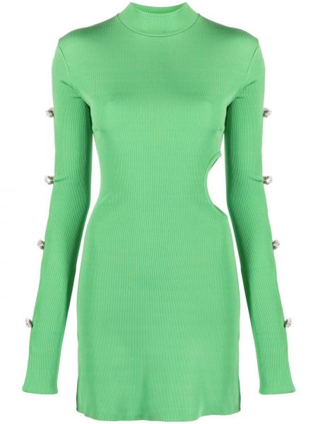 Μini φόρεμα με φιόγκο με πετραδάκια Mach & Mach πράσινο