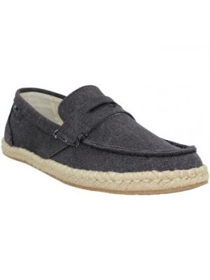 Espadryle Toms  Stanford Toile Washed Homme Noir