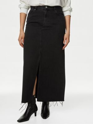 Džínová sukně Marks & Spencer černé