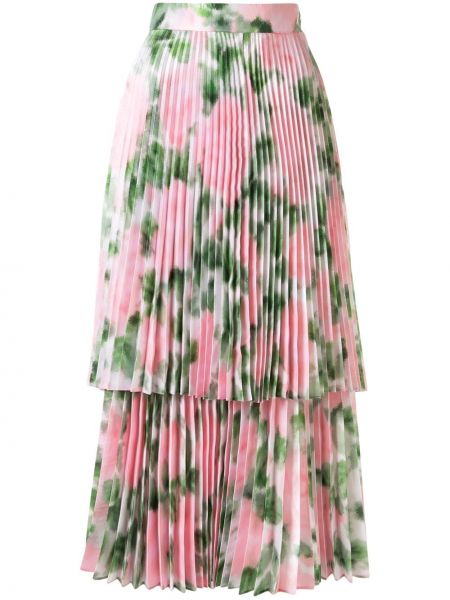 Falda de flores plisada Richard Quinn rosa