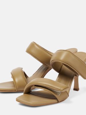 Sandały skórzane Gia Borghini brązowe