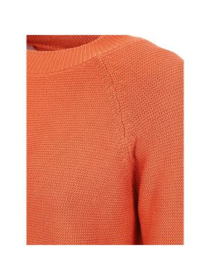 Jersey de algodón de tela jersey de cuello redondo Max Mara Weekend naranja