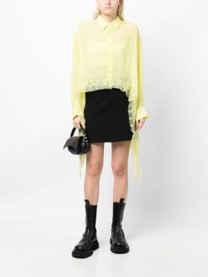 Transparenter bluse mit print Izzue gelb