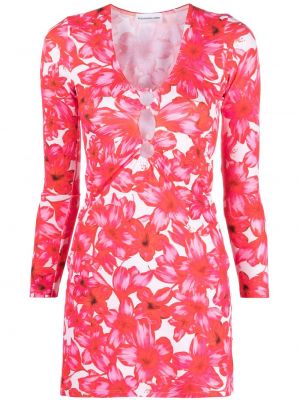 Макси рокля на цветя с принт Alexandra Miro розово