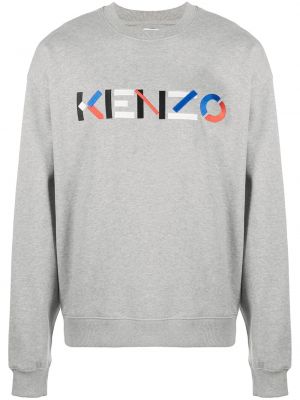 Bomull brodert sweatshirt Kenzo grå