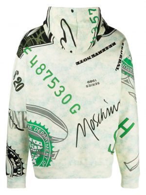 Sweatshirt aus baumwoll mit print Moschino grün