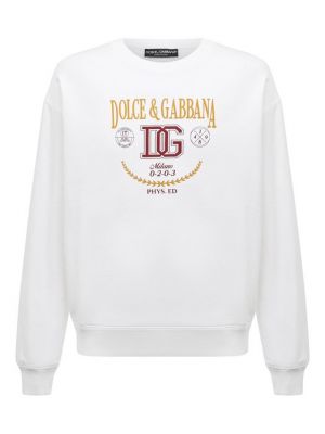 Хлопковый свитшот Dolce & Gabbana белый
