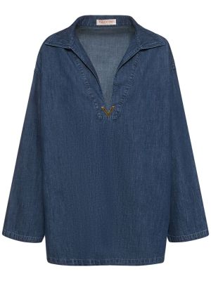 Rifľová košeľa Valentino modrá