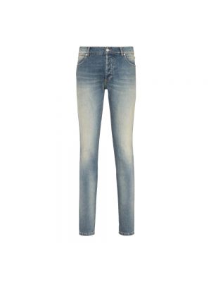 Jeans skinny slim fit di cotone Balmain Blu