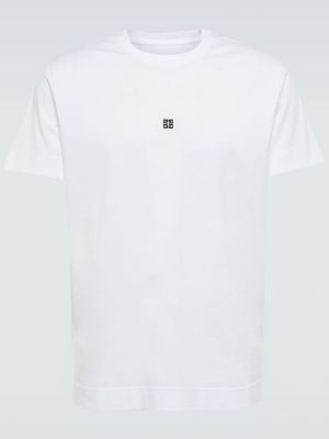 Camiseta de algodón de tela jersey Givenchy blanco