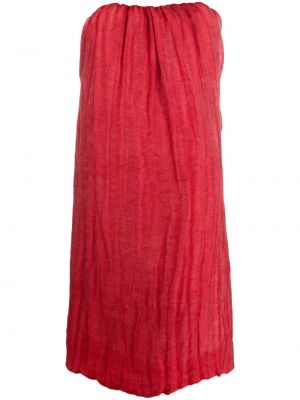 Svilena midi haljina Khaite crvena