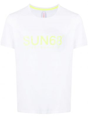 Памучна тениска с принт Sun 68