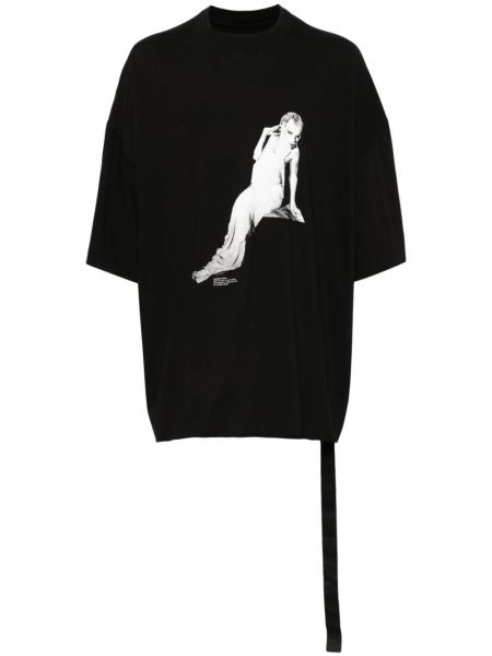 Koszulka z dżerseju Rick Owens Drkshdw czarna