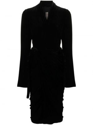 Βελούδινη μίντι φόρεμα Rick Owens μαύρο