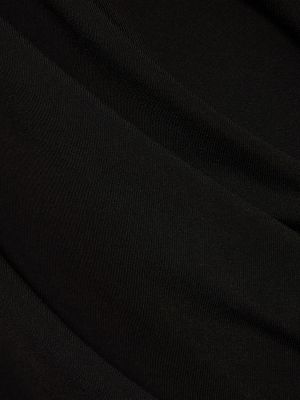 Top bez rukava od jersey s draperijom Issey Miyake crna