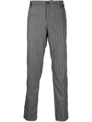 Pruhované slim fit kalhoty Family First šedé