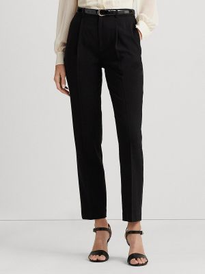 Pantalones con bolsillos plisados Lauren Ralph Lauren negro