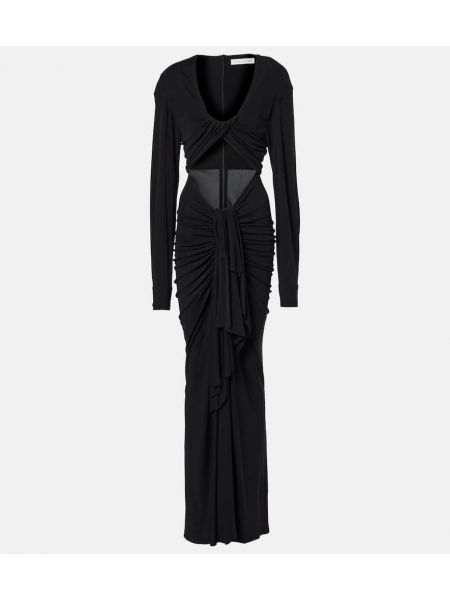 Drapert jersey dress Christopher Esber svart