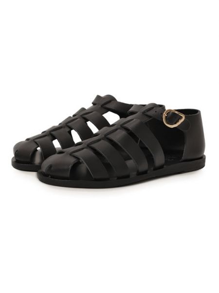 Черные кожаные сандалии Ancient Greek Sandals