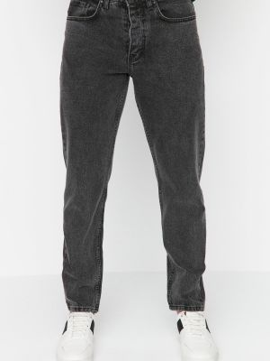 Priliehavé džínsy Trendyol sivá