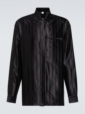 Svilena volnena srajca Winnie New York črna