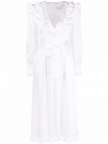 Коктейлна рокля Alessandra Rich бяло