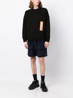 Sweatshirt aus baumwoll 4sdesigns schwarz