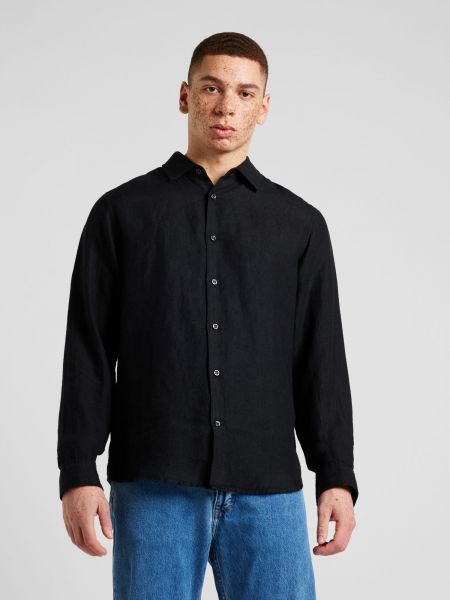 Lininė marškiniai Gap juoda
