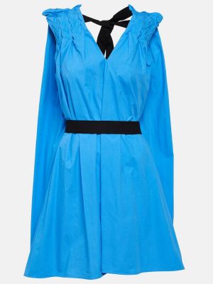 Mini vestido de algodón Roksanda azul