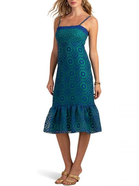 Платье Trina Turk Aziza, Majorelle Blue/Zelliege Green