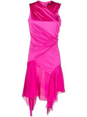 Asymetrické šaty Versace ružová