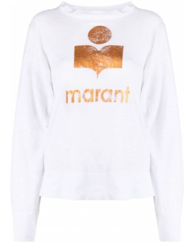 Trykt sengetøy sweatshirt Isabel Marant étoile hvit