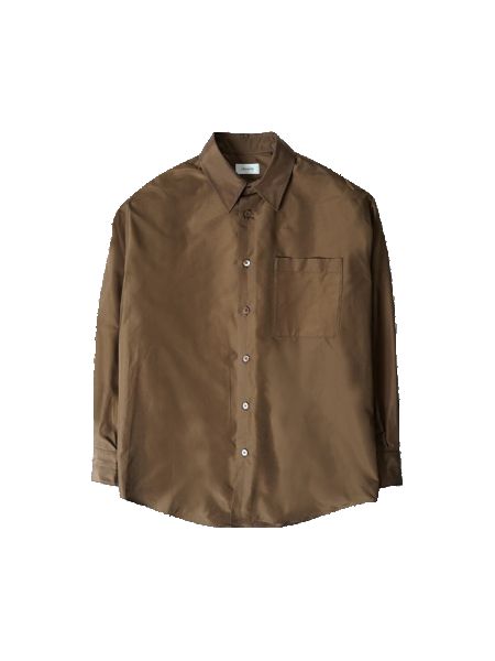 Рубашка свободного кроя Lemaire коричневая