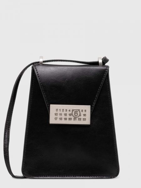 Kožená kabelka Mm6 Maison Margiela černá