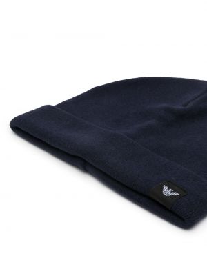 Bonnet en tricot Emporio Armani bleu