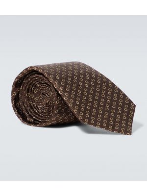 Žakardinis šilkinis kaklaraištis Gucci