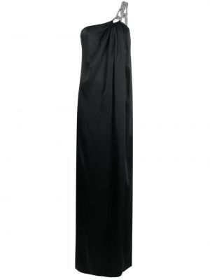 Вечерна рокля с кристали Stella Mccartney черно