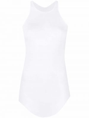 Top sin mangas con volantes Rick Owens blanco