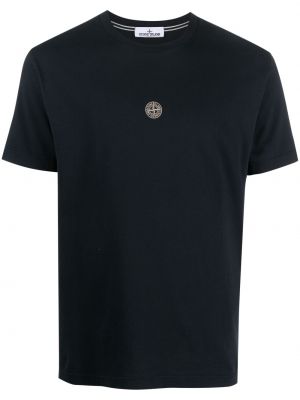 Kokvilnas t-krekls ar apdruku Stone Island zils