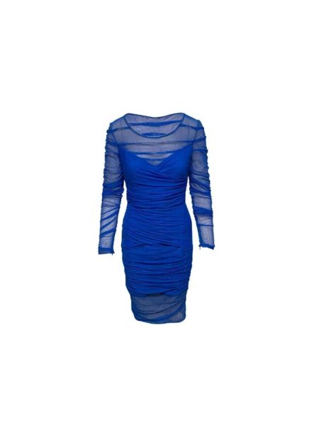 Nylonowa sukienka Versace Pre-owned niebieska