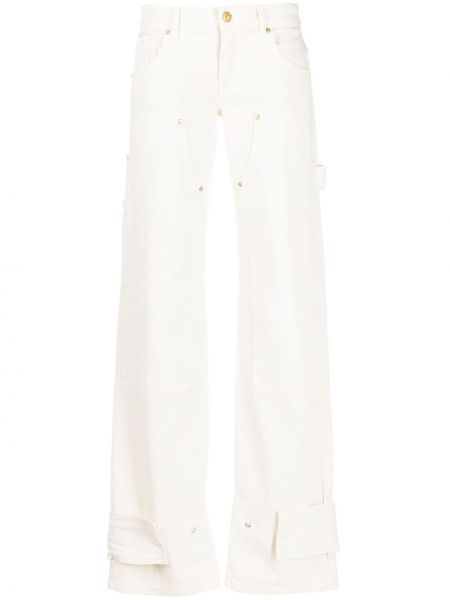 Oversized παντελόνι Blumarine λευκό