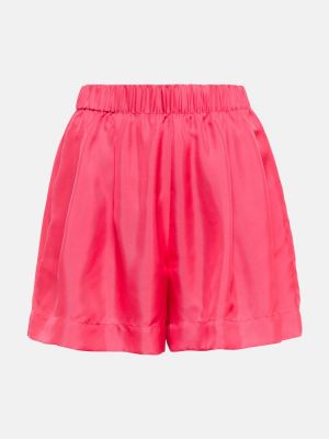 Pantalones cortos de seda Asceno rosa