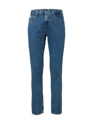 Slim fit priliehavé džínsy s rovným strihom Calvin Klein Jeans modrá